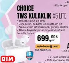 HONOR CHOICE TWS KULAKLIK X5 LITE HONOR CHOICE TWS KULAKLIK X5 LITE